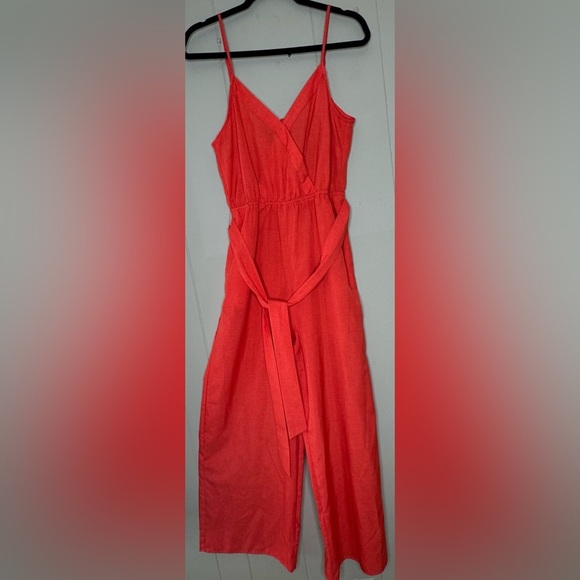 Flying Tomato Light Spaghetti Strap Wide Leg Jumpsuit With Pockets Medium - Picture 11 of 11